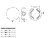 Bemis BB1-0241-0003 Opak Geçme Kapak IP44 Plastik Buat (Çap 90mm) - 2