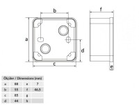 Bemis BB1-0341-0003 Opak Geçme Kapak Plastik Buat (85x85x50) - 4