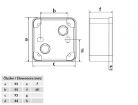 Bemis BB1-0431-0083 Opak Vidalı Kapak IP44 Plastik Buat (95x95x60) - 2