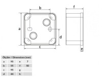 Bemis BB1-0441-0003 Opak Geçme Kapak IP44 Plastik Buat (95x95x50) - 2