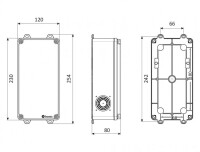 Bemis BB1-0631-0006 Opak Vidalı Kapak IP67 Plastik Buat 120x255x80 - 2