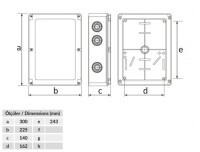 Bemis BB1-0731-0063 Opak Vidalı Kapak IP44 Plastik Buat (220x300x140) - 2