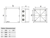 Bemis BB1-1021-0073 Şeffaf Vidalı Kapak IP44 Plastik Buat (340x340x160) - 2