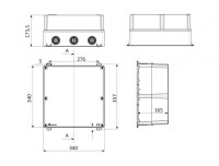 Bemis BB1-1021-0076 Şeffaf Vidalı Kapak IP67 Plastik Buat 340x340x160 - 2