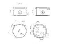 Bemis BB1-1431-0006 Opak Vidalı Kapak IP67 Plastik Buat Kutusu Ø80x45mm - 2