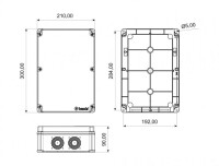 Bemis BB2-0731-0006 Opak Vidalı Kapak IP67 Plastik Buat 210x300x90 - 2