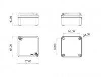 Bemis BB3-2103-1017 Alüminyum Kapak IP67 Alüminyum Buat (65x65x40) - 2