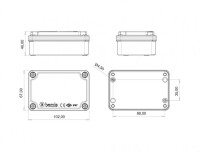 Bemis BB3-2113-1017 Alüminyum Kapak IP67 Alüminyum Buat (65x100x40) - 2