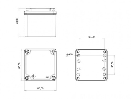 Bemis BB3-2131-0097 Alüminyum Kapak IP67 Alüminyum Buat (80x80x73) - 2