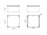 Bemis BB3-2143-1047 Alüminyum Kapak IP67 Alüminyum Buat (160x160x90) - 2