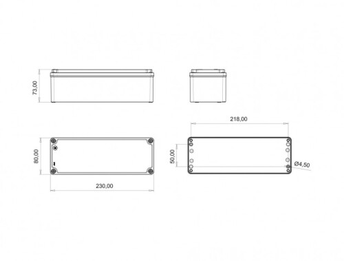 Bemis BB3-2431-0097 Alüminyum Kapak IP67 Alüminyum Buat (80x230x73) - 2