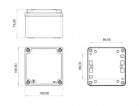 Bemis BB3-2531-0107 Alüminyum Kapak IP67 Alüminyum Buat (100x100x75) - 2