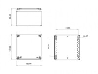 Bemis BB3-2631-0047 Alüminyum Kapak IP67 Alüminyum Buat (130x130x90) - 2