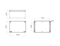 Bemis BB3-2731-0047 Alüminyum Kapak IP67 Alüminyum Buat (130x190x90) - 2