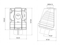 Bemis BC1-1102-2236 CEE Norm IP44 24V 90° Eğik Duvar Fiş - 2