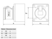 Bemis BC1-1102-2510 CEE Norm IP44 24V Duvar Priz - 2