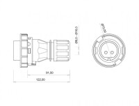 Bemis BC1-1102-7011 CEE Norm IP67 24V Düz Fiş - 2