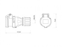 Bemis BC1-1103-2312 CEE Norm IP44 24V Uzatma Priz - 2