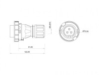 Bemis BC1-1103-7011 CEE Norm IP67 24V Düz Fiş - 2