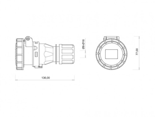 Bemis BC1-1103-7312 CEE Norm IP67 24V Uzatma Priz - 2