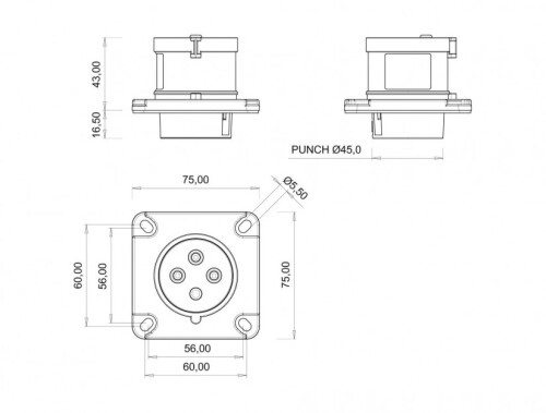 Bemis BC1-1504-2114 CEE Norm IP44 380V-450V Makine Fişi - 2