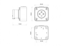 Bemis BC1-1504-2210 CEE Norm IP44 380V-450V Duvar Fiş - 2