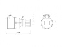 Bemis BC1-1504-2312 CEE Norm IP44 380V-450V Uzatma Priz - 2