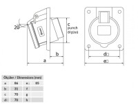 Bemis BC1-1504-2420 CEE Norm IP44 380V-450V 45° Eğik Makine Priz - 2