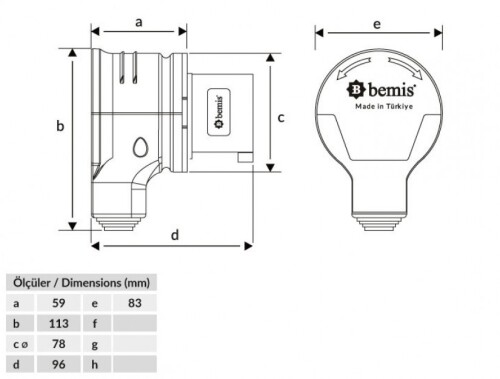 Bemis BC1-1505-2080 CEE Norm IP44 5/16A 90° Eğik Enversör Döner Fiş - 2