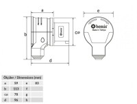 Bemis BC1-1505-2130 CEE Norm IP44 5/16A 90° Eğik Döner Fiş - 2