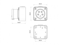 Bemis BC1-1505-2210 CEE Norm IP44 5/16A Duvar Fiş - 2