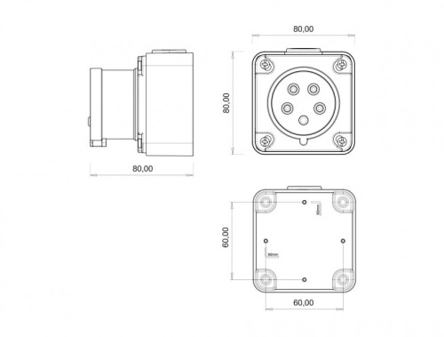 Bemis BC1-1505-2210 CEE Norm IP44 5/16A Duvar Fiş - 2