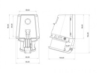 Bemis BC1-1505-2235 CEE Norm IP44 5/16A 90° Eğik Duvar Fiş (Yaylı Kapaklı) - 2