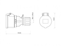 Bemis BC1-1505-2312 CEE Norm IP44 5/16A Uzatma Priz - 2