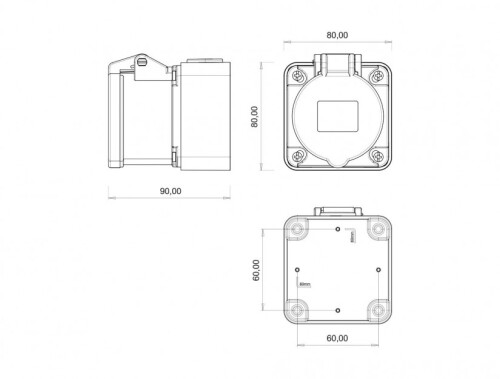 Bemis BC1-1505-2510 CEE Norm IP44 5/16A Duvar Priz - 2