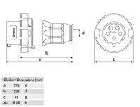 Bemis BC1-1505-7050 CEE Norm IP67 5/16A Enversör Düz Fiş - 2