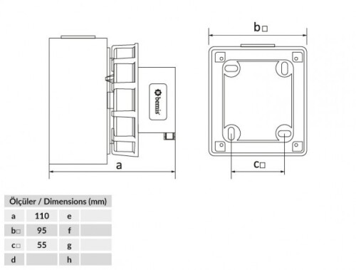 Bemis BC1-1505-7210 CEE Norm IP67 5/16A Duvar Fişi - 2