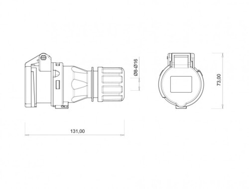 Bemis BC1-3102-2312 CEE Norm IP44 32A Uzatma Priz - 2