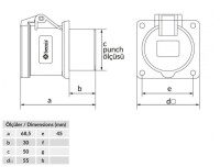 Bemis BC1-3102-2414 CEE Norm IP44 32A Makine Priz (Tek Parça) - 2