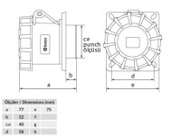 Bemis BC1-3102-7413 CEE Norm IP67 32A Makine Priz - 2