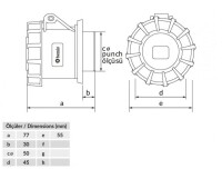 Bemis BC1-3102-7414 CEE Norm IP67 32A Makine Priz (Tek Parça) - 2