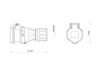 Bemis BC1-3103-2312 CEE Norm IP44 32A Uzatma Priz - 2