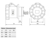 Bemis BC1-3103-7414 CEE Norm IP67 32A Makine Priz (Tek Parça) - 2