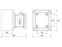 Bemis BC1-3303-2510 CEE Norm IP44 3/32A Duvar Priz - 2