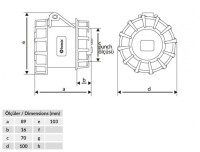 Bemis BC1-3303-7440 CEE Norm IP67 3/32A Somunlu Priz - 2