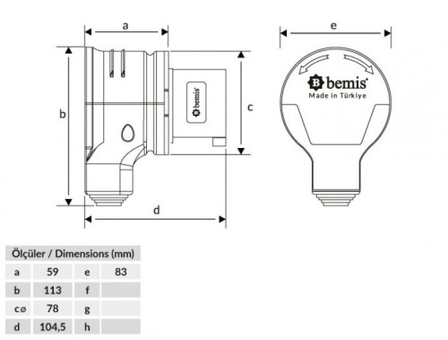 Bemis BC1-3504-2130 CEE Norm IP44 32A 90° Eğik Döner Fiş - 2