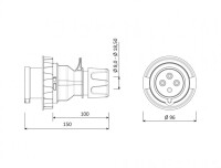 Bemis BC1-3504-7011 CEE Norm IP67 32A Düz Fiş - 2