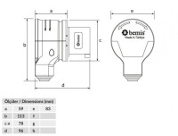 Bemis BC1-3505-2080 CEE Norm IP44 32A 90° Eğik Enversör Döner Fiş - 2