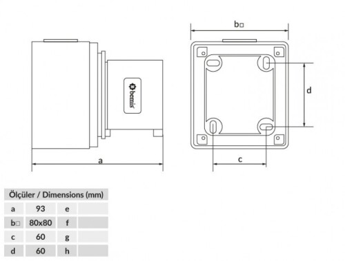 Bemis BC1-3505-2210 CEE Norm IP44 32A Duvar Fiş - 2