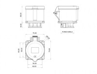 Bemis BC1-3505-2413 CEE Norm IP44 32A Makine Priz (75x75) - 2